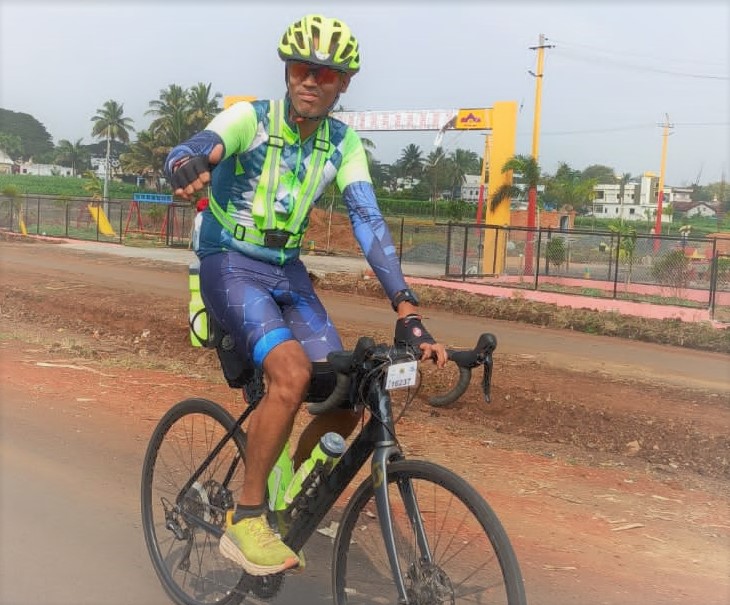 The cycle covered 600 kms