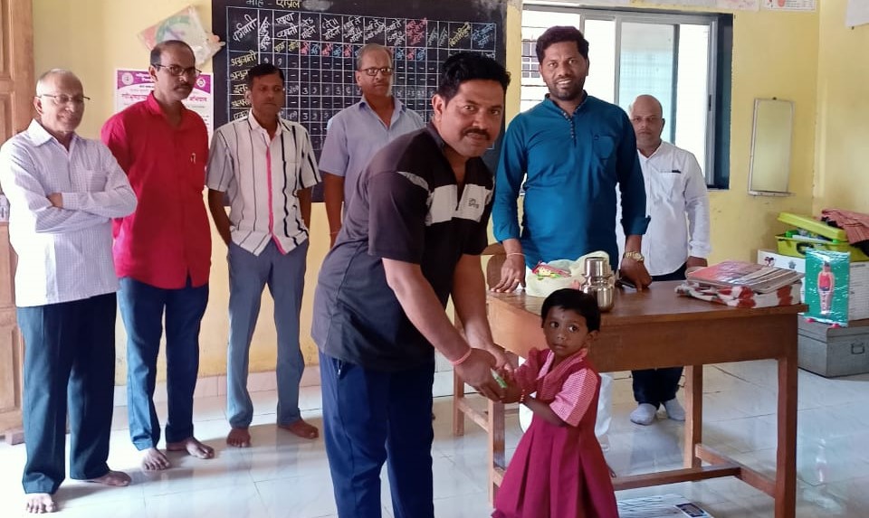 Distribution of food on Samant's birthday