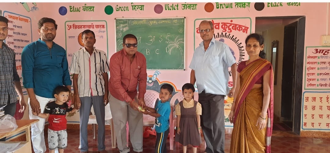 Distribution of food on Samant's birthday