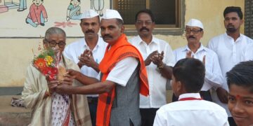 Flag Hoisting by Soldier's Wife at Umrath