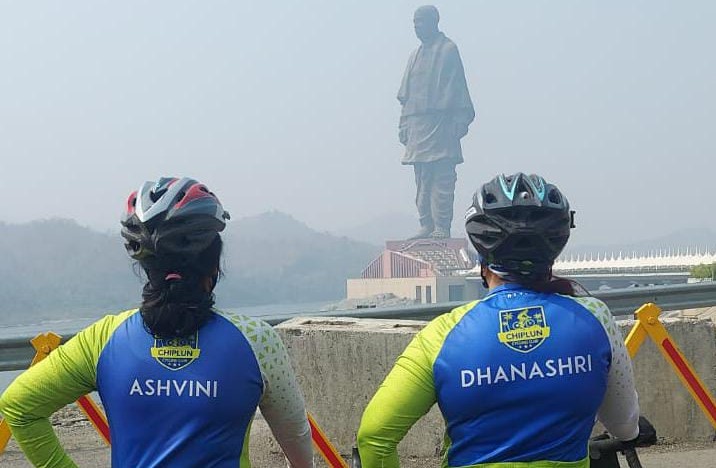 Cycling by 2 women from Chiplun