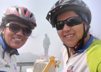 Cycling by 2 women from Chiplun