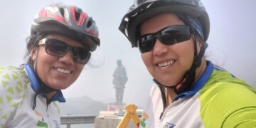 Cycling by 2 women from Chiplun