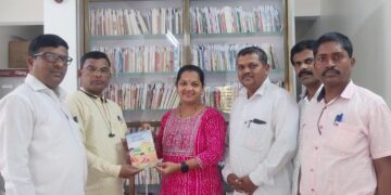 Gift of the book to Gnanarashmi Library