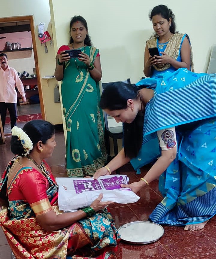 The owner felicitated the first customer