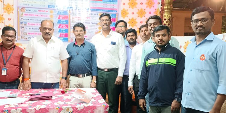 Bank stalls for customers at the festival