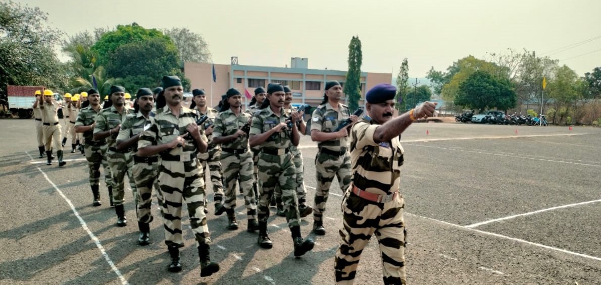 Parade of CISF personnel and blood donation
