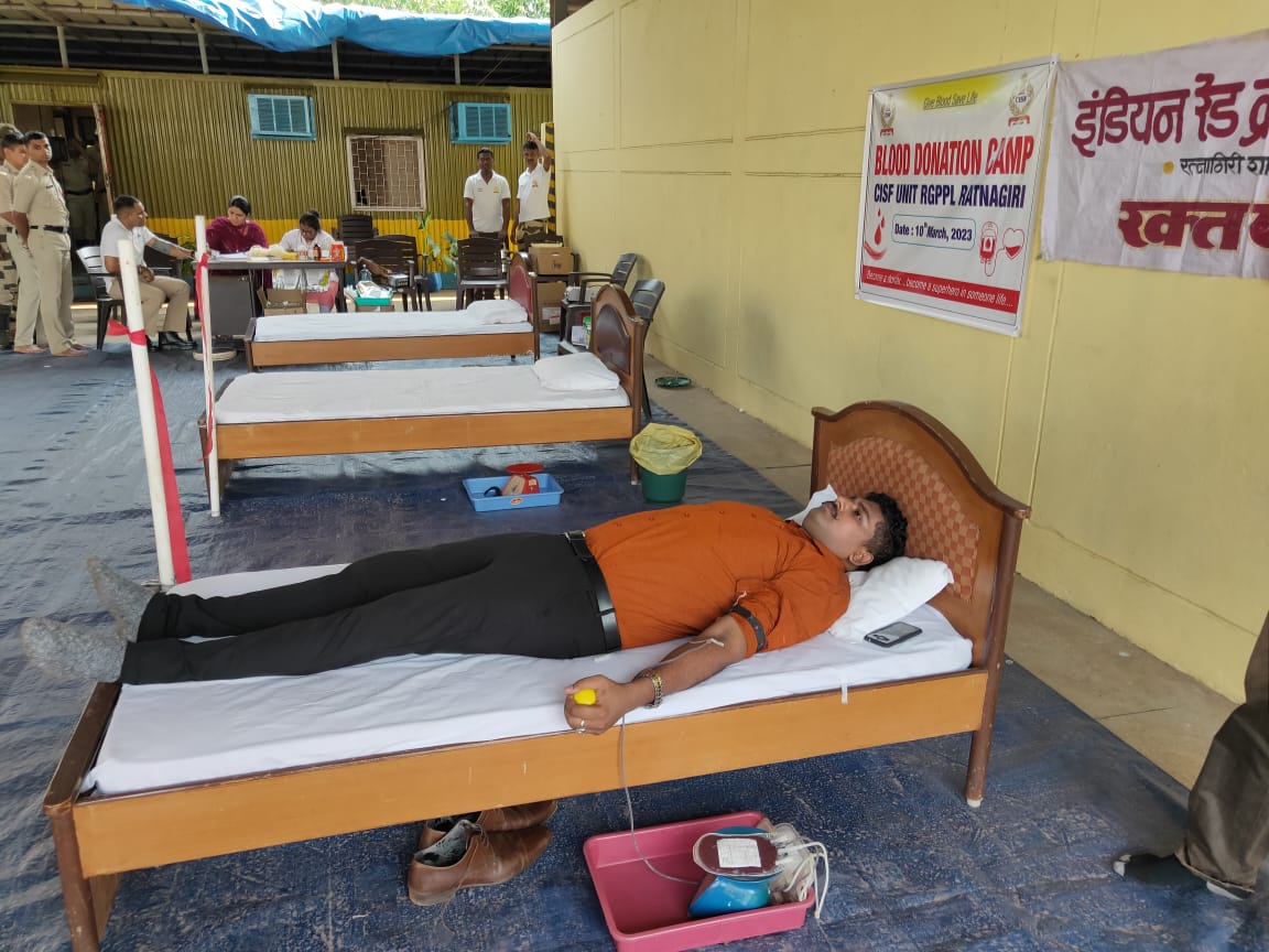 Parade of CISF personnel and blood donation