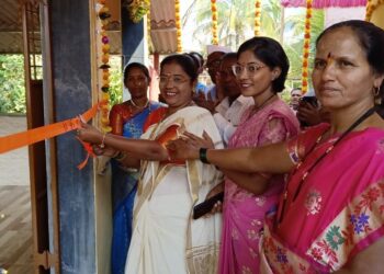Inauguration of auditorium at Sakhari Agar