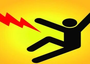 Death of an adult due to electric shock