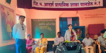 Yoga camp completed in Palshet school