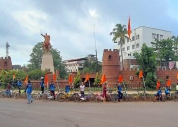Cycle tour on the occasion of Shiva Rajabhishek ceremony