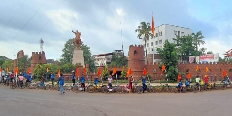 Cycle tour on the occasion of Shiva Rajabhishek ceremony