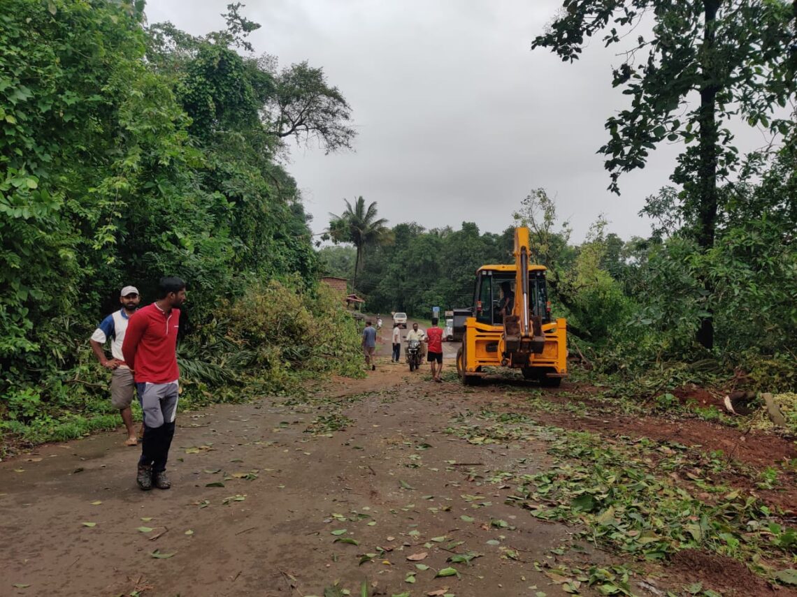 Damage due to heavy rains in Guhagar