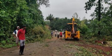 Damage due to heavy rains in Guhagar