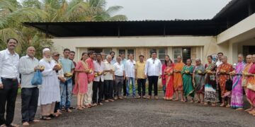 Fruit distribution to patients on the occasion of MLA Jadhav's birthday