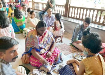 Worship of virgins at Kopari Narayan temple