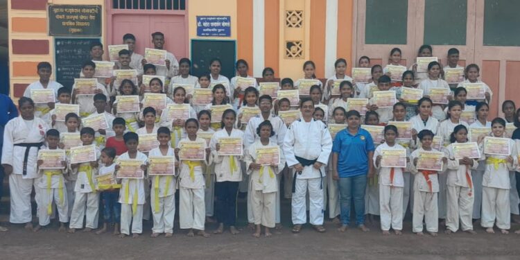 Judo belt gradation exam held at Guhagar