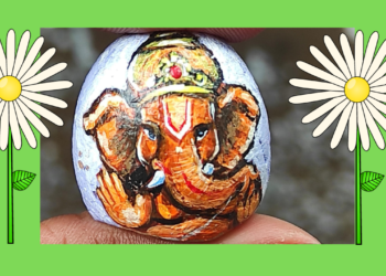 विलास रहाटेनी काढले सुपारीवर बाप्पाचे चित्र