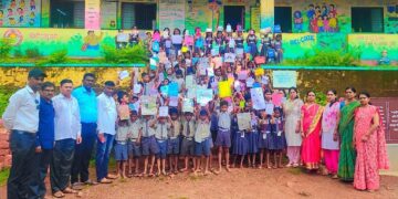 Paper bags made by students