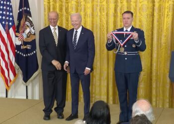 US President Biden presenting White House National Medal to Ashok Gadgil