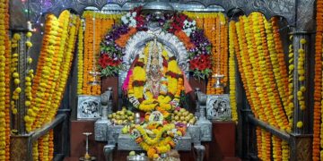 Aaras of mangoes on the first day at Durga Devi