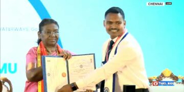 Sahil was awarded the degree by the President