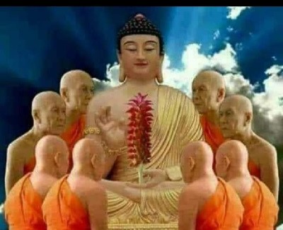 Mass MahaBuddha Puja reading at Khershet