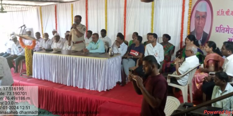 Unveiling ceremony of Nanasaheb Dharmadhikari statue