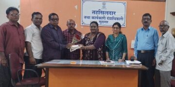 Tehsildar felicitated by Disability Organization