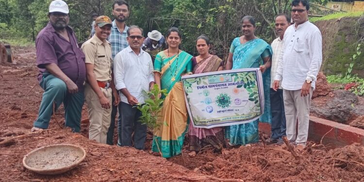 Plantation of trees in Vaikunthbhoomi