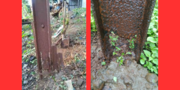 Electricity poles in Vadad are in a rusty state