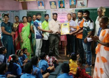 Material distribution by Royal XI team