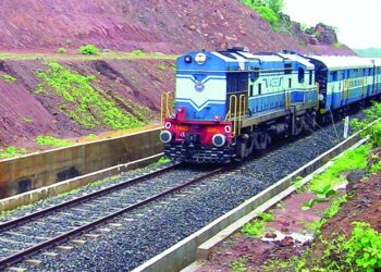 When is the doubling of Konkan railway line