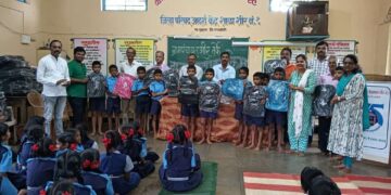 Educational material to students by Sheer Gram Panchayat