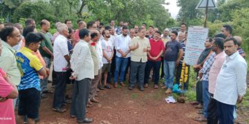 Bhumi Pujan by former MLA Natu of Kotaluk road