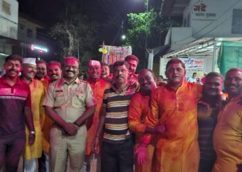 Bappa of Guhagar Police Station's immersion