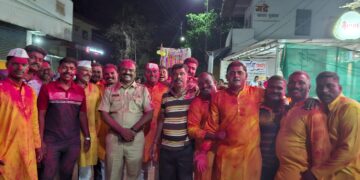 Bappa of Guhagar Police Station's immersion