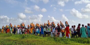 Ganapati immersion ceremony at Tavasal