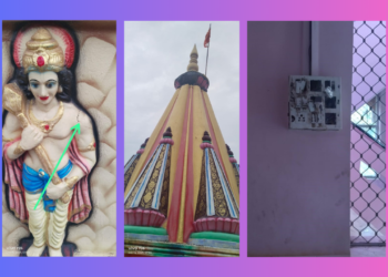 Lightning struck Navanagar temple