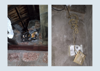 Lightning struck a house in Veldur