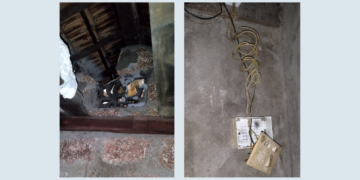 Lightning struck a house in Veldur