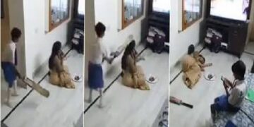 Son attacks mother with bat