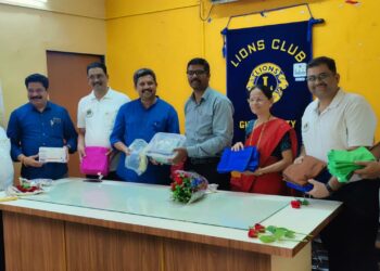 Sanitization kit distribution by Lions Club