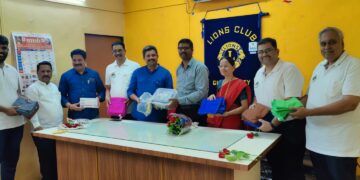 Sanitization kit distribution by Lions Club