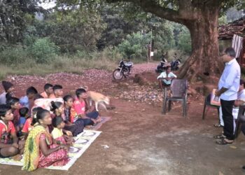 Distribution of snacks to tribal families