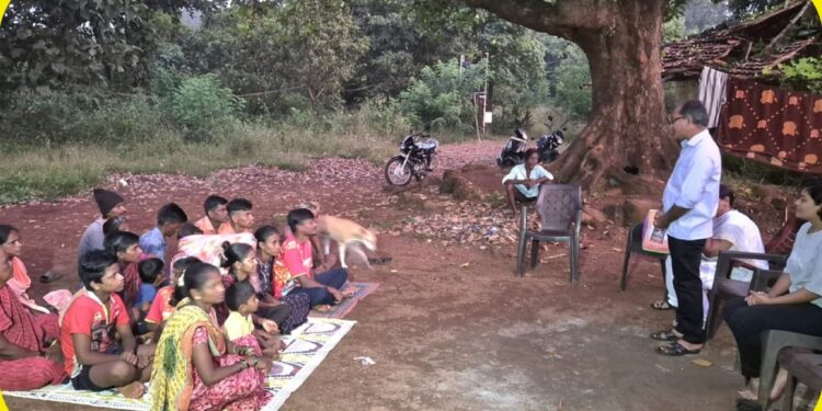 Distribution of snacks to tribal families