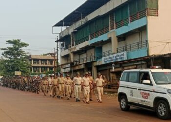 Guhagar police route march at Sringaratali