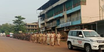 Guhagar police route march at Sringaratali