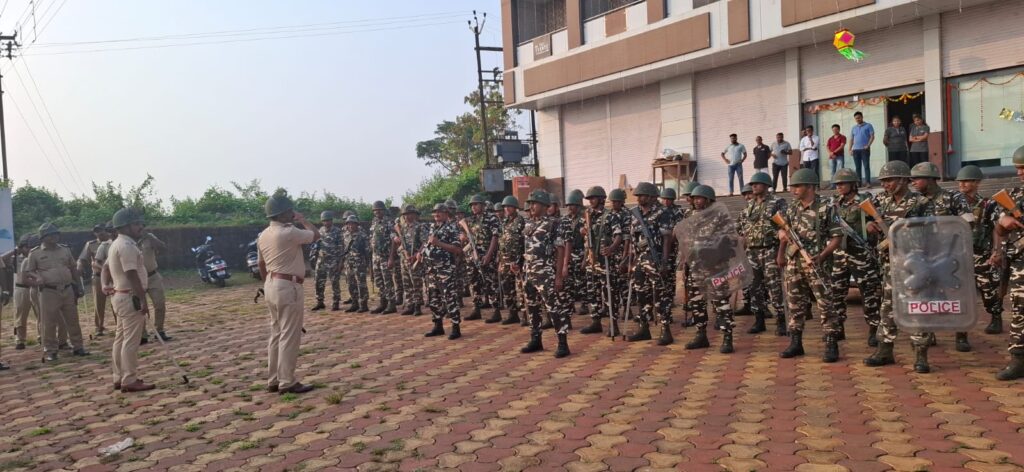 Guhagar police route march at Sringaratali